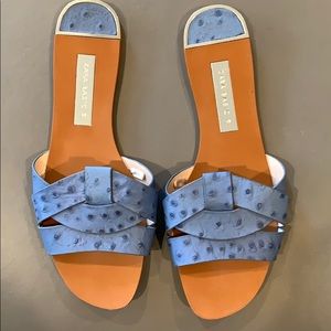 Zara faux crocodile leather sandals
